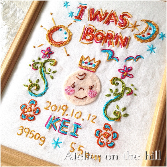 出産祝い「l WAS BORN 」 2枚目の画像