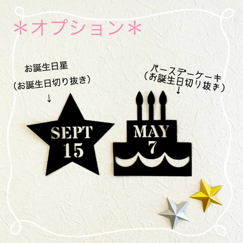 ネイビー×シルバー 誕生日 飾り ガーランド 明朝体 ガーランド cocoa