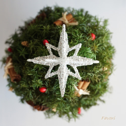 【再販】コロンとしたミニクリスマスツリー　ヒムロスギ　八角　プリザーブドフラワー　アーティフィシャルフ 4枚目の画像