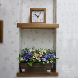 ビオラとフランネルフラワーの花壇　アーティフィシャルフラワー 6枚目の画像