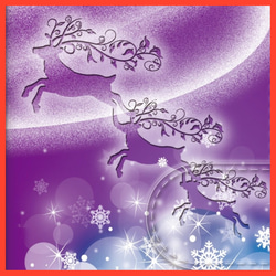 トナカイ クリスマス 5 パープル 紫 雪の結晶 雪だるま　スマートフォン ほぼ 全機種対応 スマホケース 手帳型ケース 2枚目の画像