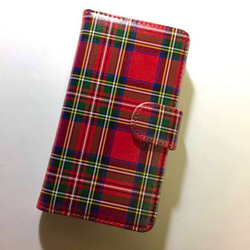 タータンチェック ロイヤルスチュアート 赤 No.1 スマートフォン ほぼ 全機種対応 スマホケース 手帳型ケース 4枚目の画像