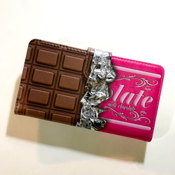 板チョコ チョコレート いちご ストロベリー フレーバー No.7 スマホ ほぼ 全機種対応 スマホケース 手帳型ケース 1枚目の画像
