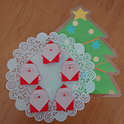 ＊クリスマス装飾＊折り紙  サンタクロース&ブーツ 3枚目の画像