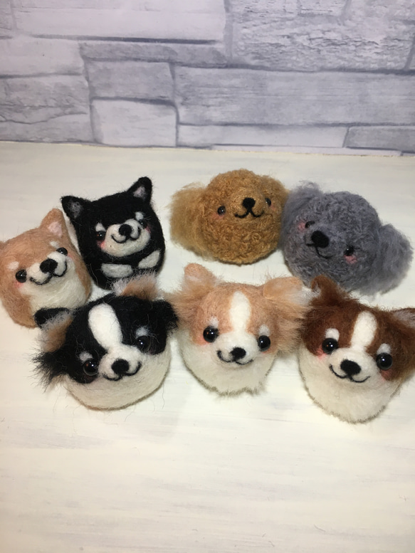 オーダー受付中】羊毛フェルト 動物 犬 猫 など ストラップ