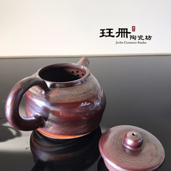 玨冊陶瓷坊-形之 絞胎變形壺/茶壺、手拉坯、孤品/盒裝 第5張的照片