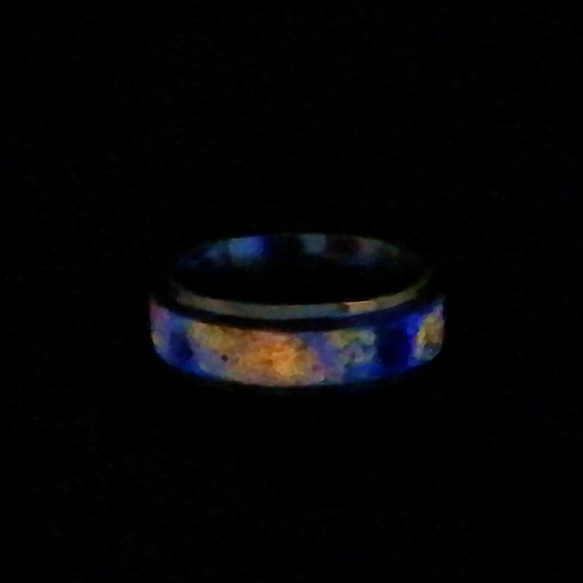 紫水晶夜光不锈钢戒指 镶嵌系列 定制 情侣礼物 生日礼物 第4張的照片