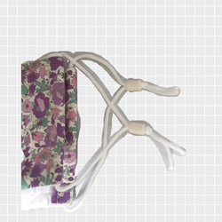 フィルターポケット付き　マスク　小花柄パープルorイエロー　普通サイズ 3枚目の画像