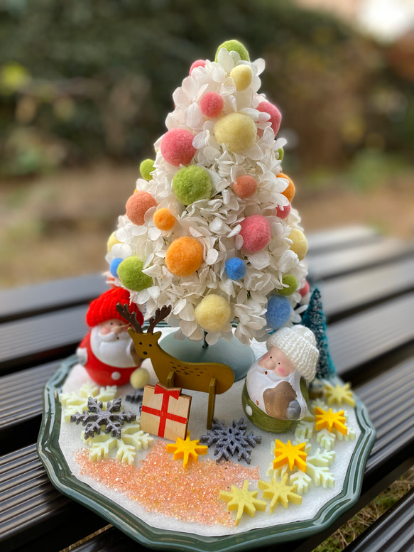【受注生産】クリスマスプリザーブドインテリア雑貨       "サンタの休息" 1枚目の画像
