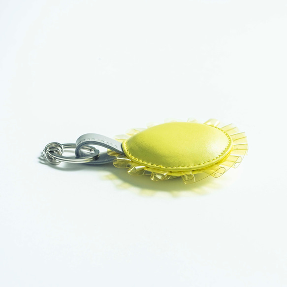 乙烯基褶邊鑰匙飾物黃色 第5張的照片
