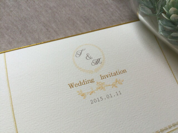 結婚式招待状 ～ゴールド～ 2枚目の画像