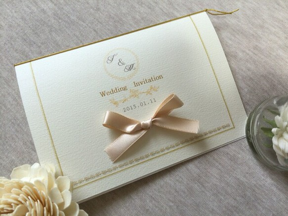 結婚式招待状「リボン追加」 1枚目の画像