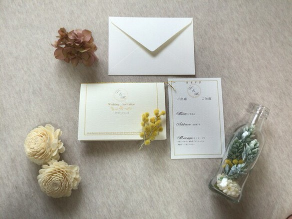結婚式招待状「リボン追加」 3枚目の画像