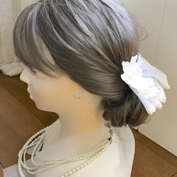 【クラシカルヘッドドレス☺︎】お花　ウエディング　ブライダル　結婚式　レース　パール　ヘアピン　ヘッドドレス　315 9枚目の画像