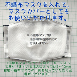 和柄コットン　鳥獣戯画　アイボリー　立体マスク　フィルターポケットあり【定形外送料無料】 7枚目の画像