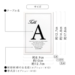 1枚150円〜 テーブルナンバー カード ローマ字 ブロック体 /LINA 3枚目の画像