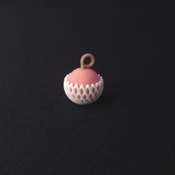 贈答用なネックレス【kanomi/かのみ】#手染め #桃 #3dプリントアクセサリー 5枚目の画像