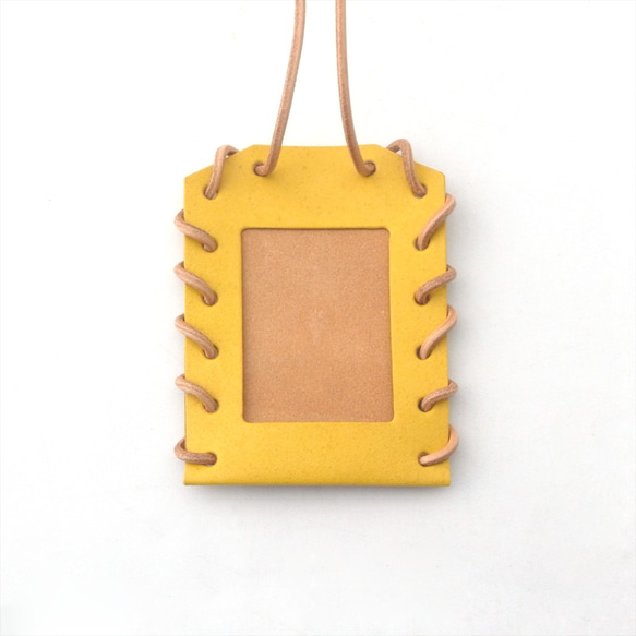 Kihada 染色皮革通行證盒和檢查框架 [nuː] #Handmade kit #Vegetable dyed leather 第3張的照片