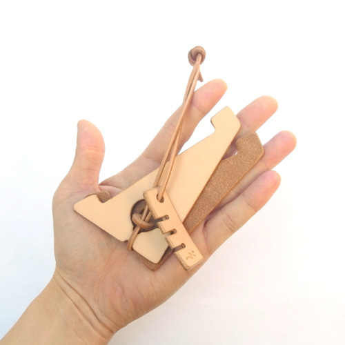 スマホスタンド【zaza/ざざ】ヌメ革 組み立て式 持ち運び可 手作り