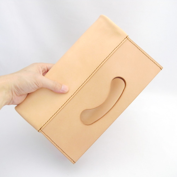 ヌメ革丨クラッチバッグ【conicori/こにこり】荷物が増えると機嫌をそこねる 2way 手縫い 手作り 3枚目の画像