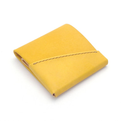 草木染め革丨ミニ財布【chotof/ちょとふ】きはだ染め 手縫い 手染め 手作り 10枚目の画像