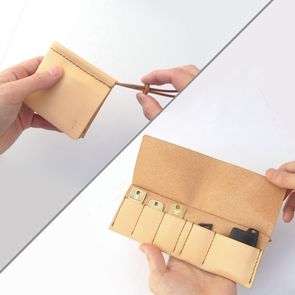 【そっちゃ】キーケース 本革 ハンドメイド ハンドメイド 本革 キーケース - 1FLOORJAPAN'S GALLERY | minne