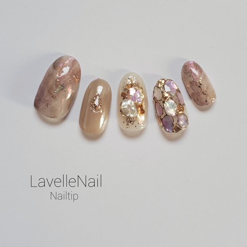 ジェルネイル パープル ニュアンスネイル 大理石ネイル シェルネイル  