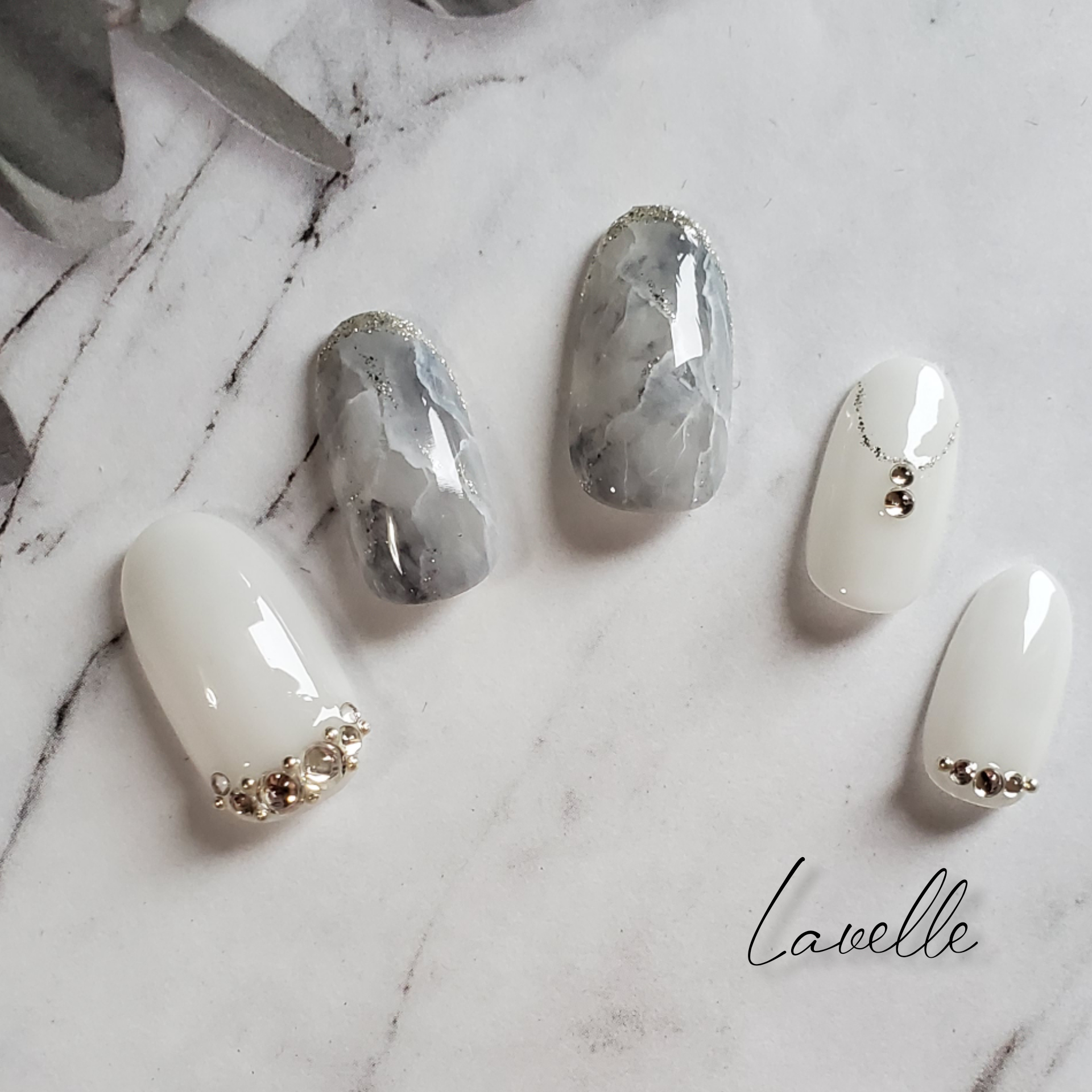 天然ダイヤモンド、ルビー使用！ジェルネイルチップ ブライダルなど