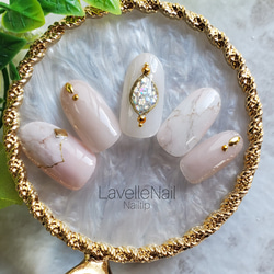 ジェルネイル#大理石ネイル#冬ネイル#ピンクベージュ#ピンク系大理石