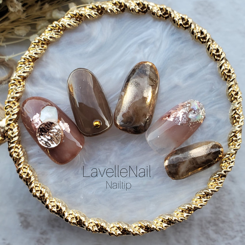 brown ニュアンス ネイルチップ ニュアンスネイルチップ | STORES