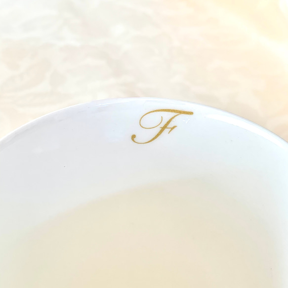 【new】ストライプ ペア茶碗 夫婦茶碗 イニシャル入り 名入れ 新生活 ギフト 6枚目の画像
