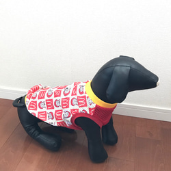 【再販】ファストmフード柄 ❤︎ サマーメッシュタイプ タンクトップ ドッグウェア　犬服 1枚目の画像