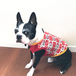 【再販】ファストmフード柄 ❤︎ サマーメッシュタイプ タンクトップ ドッグウェア　犬服 6枚目の画像
