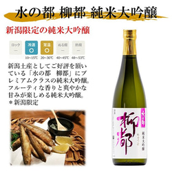 【新潟限定】水の都 柳都 純米大吟醸 720ml 化粧箱入 甘口 お酒 日本酒 新潟 高野酒造 2枚目の画像