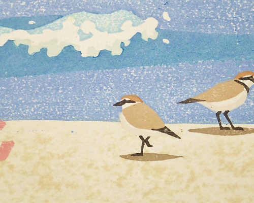 l*a様 しろ先生 版画作品 「ハナカンムリ」 名嘉 睦稔】木版画作品『ここからの眺め1』 アート インテリア