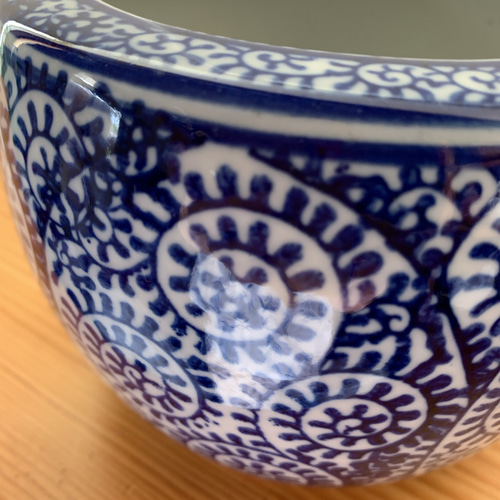 一点限り♪金魚鉢 蛸（タコ）唐草模様 鉢カバーにも♡ 一輪挿し・花瓶