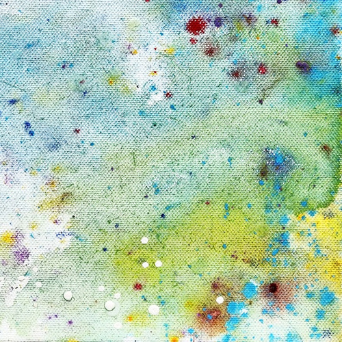 ☆クラゲの空間 油絵 抽象画 油彩画 フレーム付き 送料無料 絵画 木の