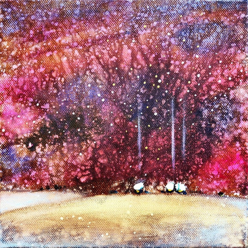 油絵 油彩 油彩画 絵 絵画 【暖かい冬】 油絵 絵画 【森の冬】 絵画 HR 通販 16987848｜Creema(クリーマ)