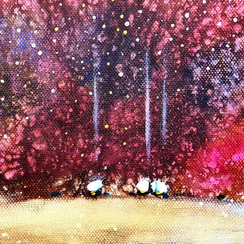 ☆寒い冬 油絵 抽象画 油彩画 フレーム付き 送料無料 絵画 木の心 通販