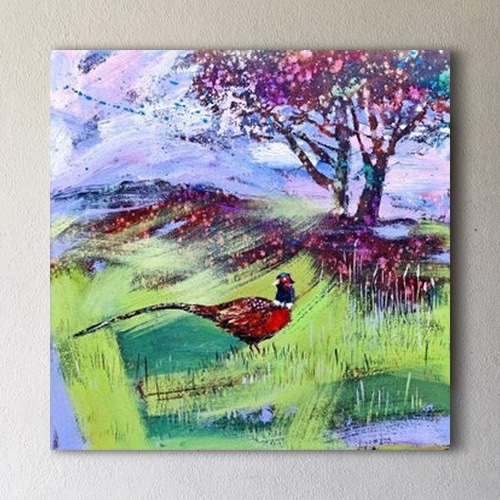 ☆夏の暑さ 油絵 抽象画 油彩画 フレーム付き 送料無料 絵画 木の心