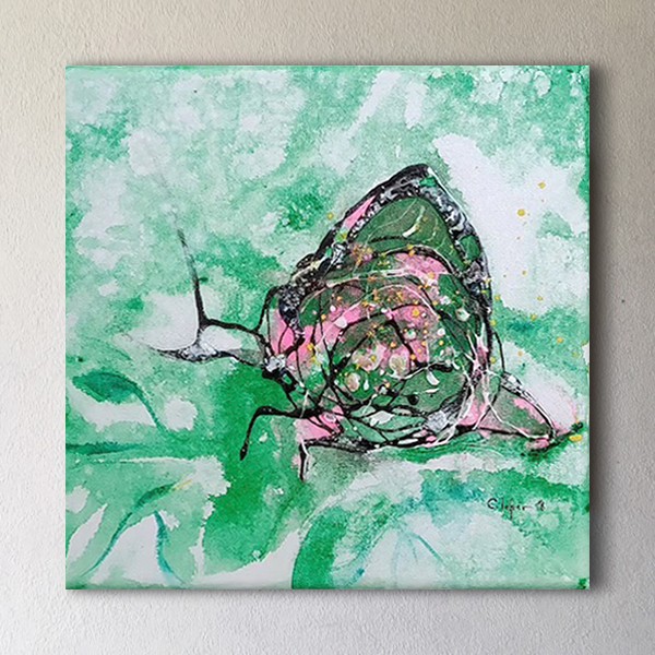 油彩 painting oil ちょうちょのメガネ 油絵 原画