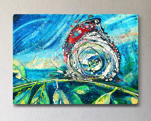 ちょうちょのメガネ 原画 油絵 oil painting 油彩 0_dbd1bda415f1787224f5c622dbc3