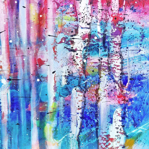 現代アート 抽象画 コラージュ ポスター 額縁付 絵 39.5×30.5cm