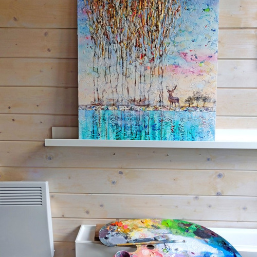 ☆鹿 油絵 抽象画 油彩画 フレーム付き 送料無料 絵画 木の心 ☆鹿 油絵 抽象画 油彩画 フレーム付き 送料無料 絵画 木の心