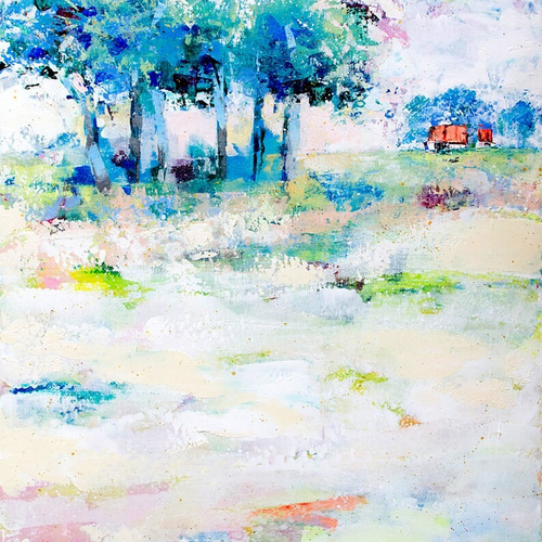 油絵 絵画 【夏の風景】