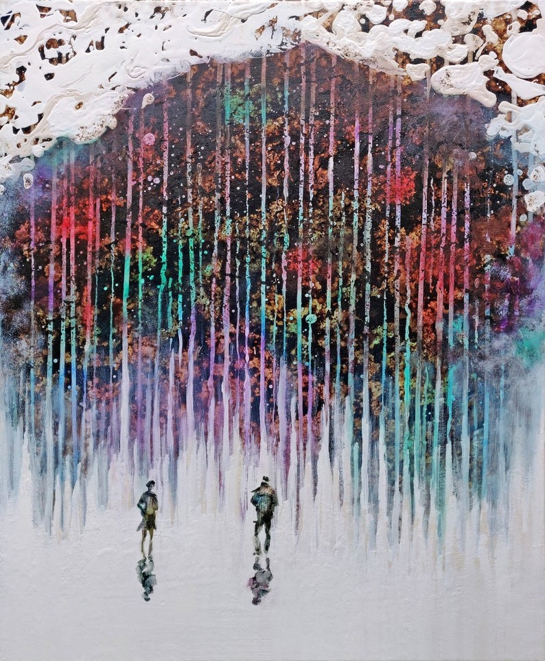 抽象芸術 油彩画 【ハンドメイド】 抽象画 現代アート 「彩-30」 色紙に油彩の抽象画 その他