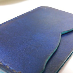 手染深藍（藍海）名片夾名片夾Kip皮革 第2張的照片