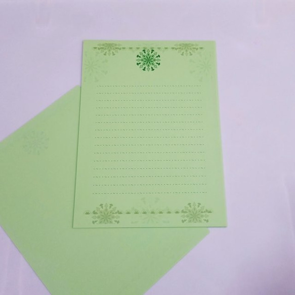 緑系１～レターセット２点～ 3枚目の画像
