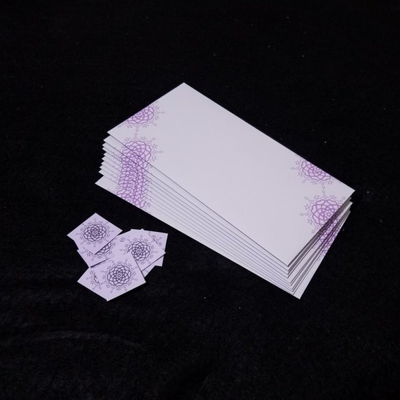 紫系２９～封筒＆シール～２点 2枚目の画像