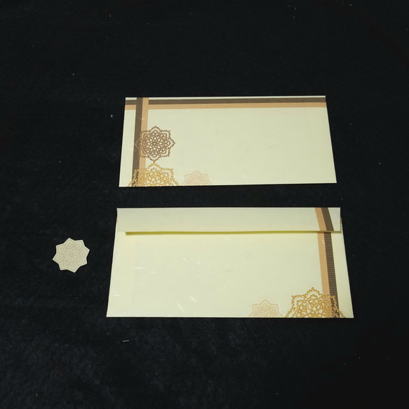 茶系２２【和紙】～封筒＆シール～ 3枚目の画像